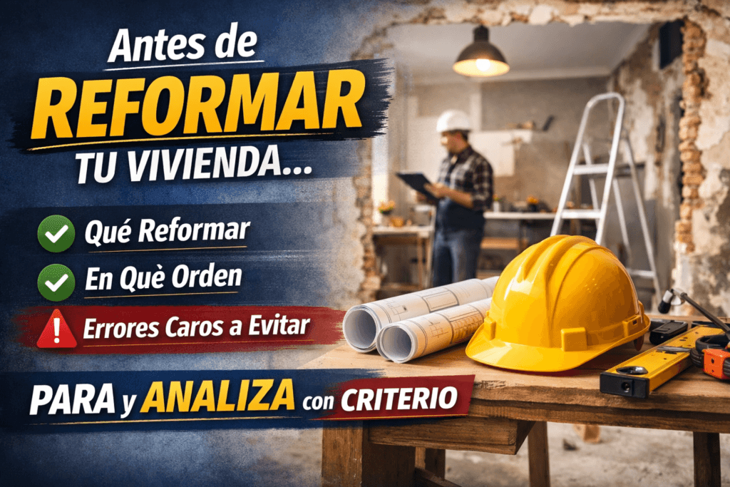 Reforma de una vivienda (Diagnóstico) con planos, casco de obra y análisis previo para decidir qué reformar y en qué orden
